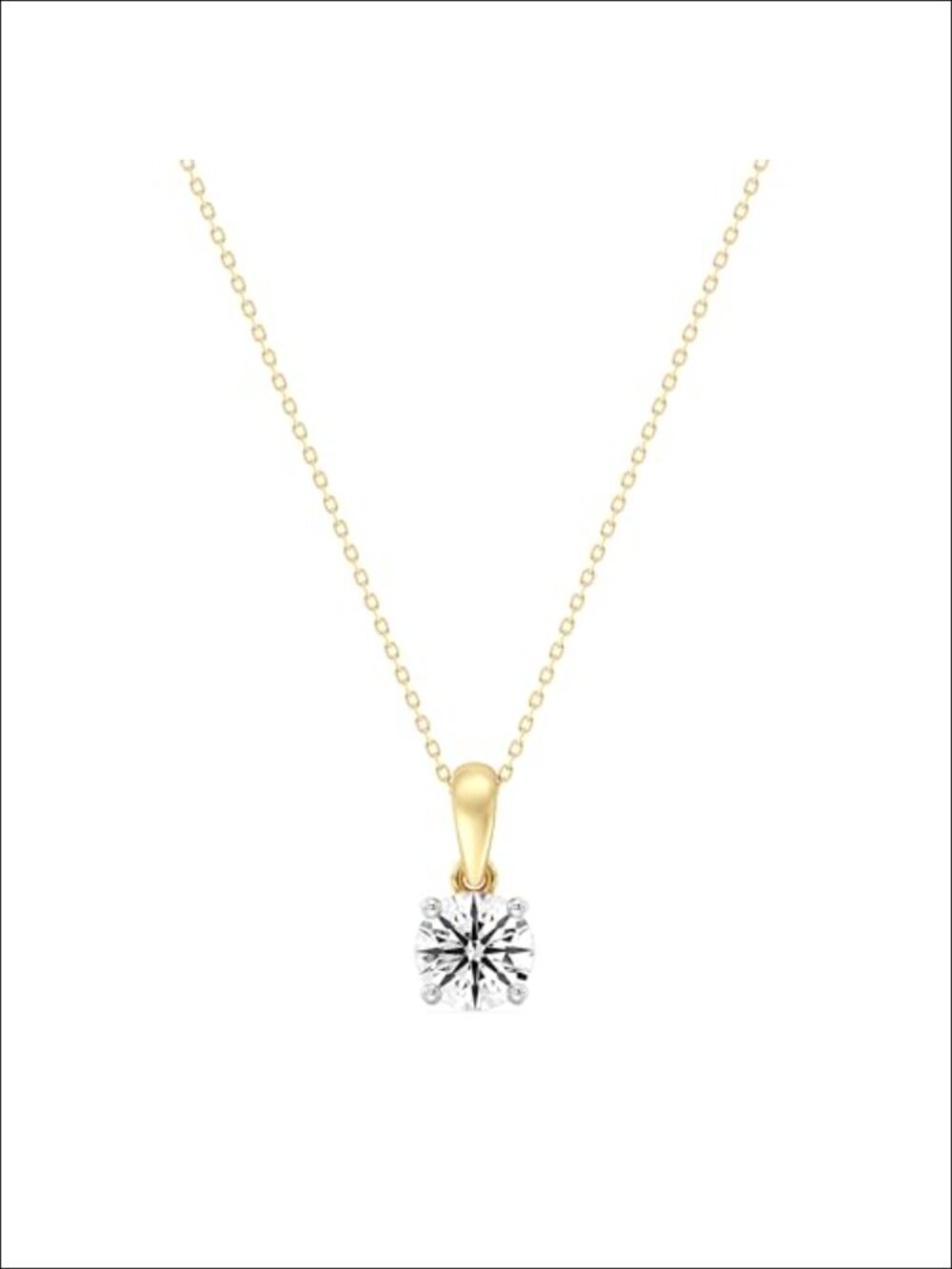 Lab-Grown Diamond Solitaire Pendant Necklace 1 cttw 925 Sterling Silver 18 inch